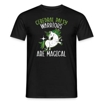 Cerebral Palsy Warriors Are Magical Unicorn Lover - Men's T-Shirt - black - Front - AI Model Male 178 light (178cm)