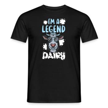 I'm A Legend Dairy Cow Whisperer Milk Farmer - Men's T-Shirt - black - Front - AI Model Male 178 light (178cm)