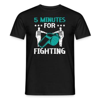 5 Minuten für Fighting Referee Game Official MMA - Männer T-Shirt - Schwarz - Vorne - AI Model Male 178 light (178cm)