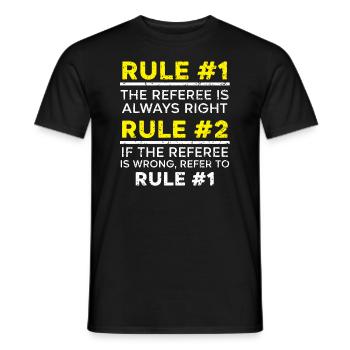 Proud Referee Game Official Sportsmanship Whistle - Men's T-Shirt - black - Front - AI Model Male 178 light (178cm)