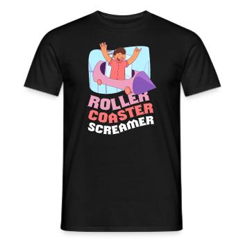 Montagne russe Screamer Roller Coaster - T-shirt uomo - nero - Fronte - AI Model Male 178 light (178cm)