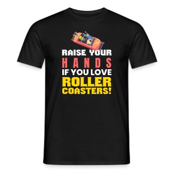 You Love Rollercoasters Roller Coaster - Men's T-Shirt - black - Front - AI Model Male 178 light (178cm)