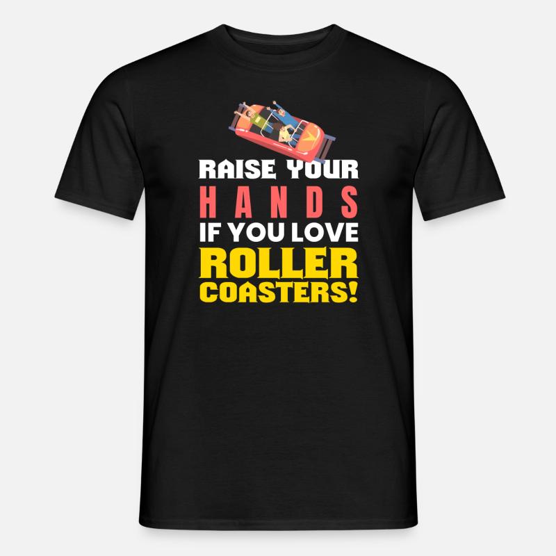 You Love Rollercoasters Achterbahn - Männer T-Shirt - Schwarz