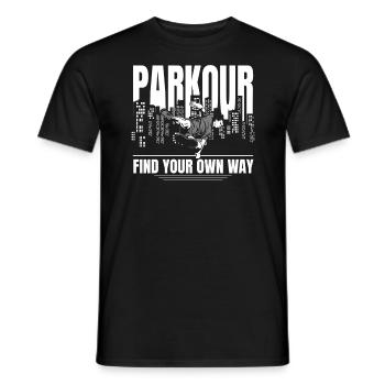 Parkour Find Your Own Way Extreme Sport Traceur - Men's T-Shirt - black - Front - AI Model Male 178 light (178cm)