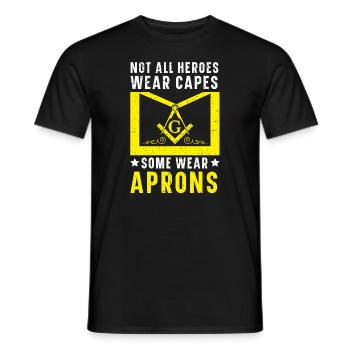 Freemason Fraternal Freemasonry Square Compass - Men's T-Shirt - black - Front - AI Model Male 178 light (178cm)