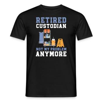Pensionierter Verwalter Nicht mehr mein Problem Hausmeister - Männer T-Shirt - Schwarz - Vorne - AI Model Male 178 light (178cm)