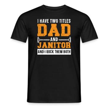 Vater und Hausmeisterschule Cusstodian Clean Freak - Männer T-Shirt - Schwarz - Vorne - AI Model Male 178 light (178cm)