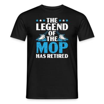 The Legend Of The Mop Has Retired Janitor - Men's T-Shirt - black - Front - AI Model Male 178 light (178cm)
