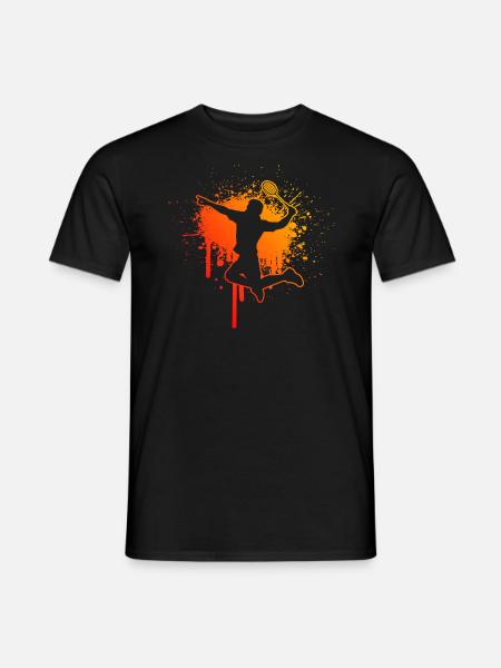 Badmintonspieler Herren Badminton Federball - Männer T-Shirt - Schwarz