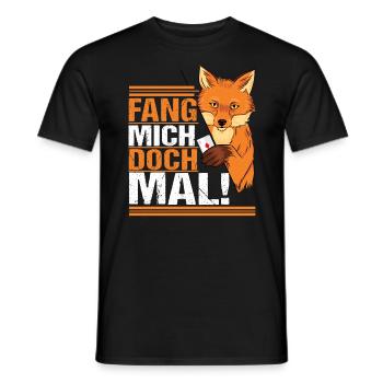 Doppelkopf Kartenspiel Fuchs gefangen Karo Ass - Männer T-Shirt - Schwarz - Vorne - AI Model Male 178 light (178cm)