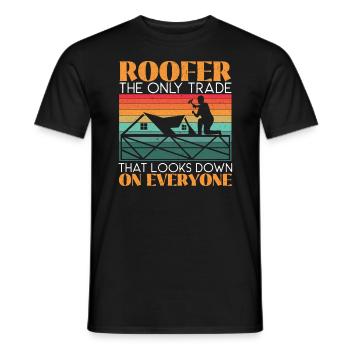 Stolzer Dachdecker Dachflüsterer Dachdecker Ninja Job Dachdecker - Männer T-Shirt - Schwarz - Vorne - AI Model Male 178 light (178cm)