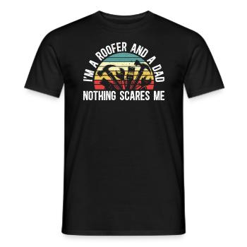 Je suis un papa couvreur Rien ne me fait peur Fête des pères - T-shirt homme - noir - Devant - AI Model Male 178 light (178cm)