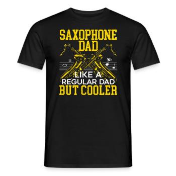 Saxophon Papa Saxophonist Musiker Vatertag - Männer T-Shirt - Schwarz - Vorne - AI Model Male 178 light (178cm)