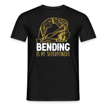 Bending Is My Superpowers Spiritual Workout Yoga - Men's T-Shirt - black - Front - AI Model Male 178 light (178cm)