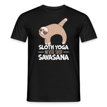 Sloth Yoga Überspringen Sie Savasana Fitness Yoga Sloth nie - Männer T-Shirt - Schwarz - Vorne - AI Model Male 178 light (178cm)