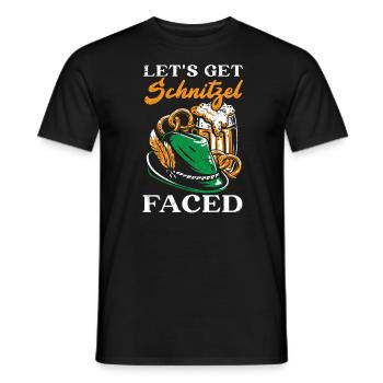 Obtenons Schnitzel Face Buveur de bière - T-shirt homme - noir - Devant - AI Model Male 178 light (178cm)