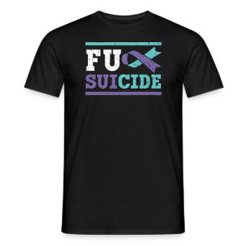 Sensibilisation à la prévention du suicide Santé mentale - T-shirt homme - noir - Devant - AI Model Male 178 light (178cm)