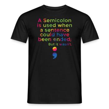Sensibilisation à la prévention du suicide Santé mentale - T-shirt homme - noir - Devant - AI Model Male 178 light (178cm)
