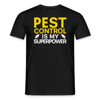Schädlingsbekämpfung ist mein Supowerpower-Kammerjäger - Männer T-Shirt - Schwarz - Vorne - AI Model Male 178 light (178cm)