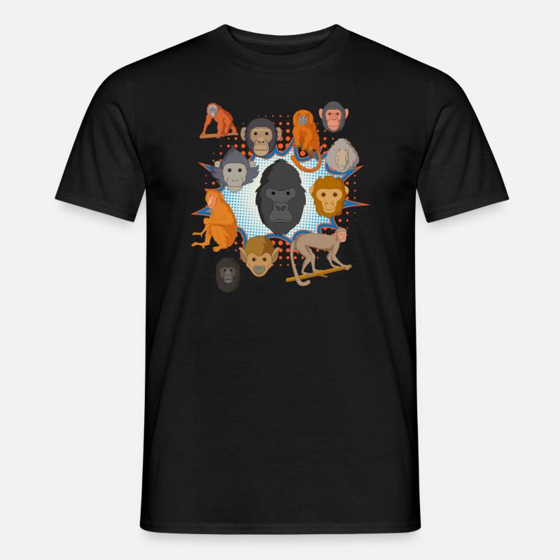 Affe Kinder Affenarten Schimpanse - Männer T-Shirt - Schwarz