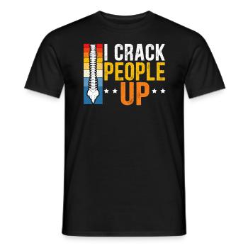Ich knacke Leute auf Chiropraktiker Wirbelsäulenchirurg - Männer T-Shirt - Schwarz - Vorne - AI Model Male 178 light (178cm)
