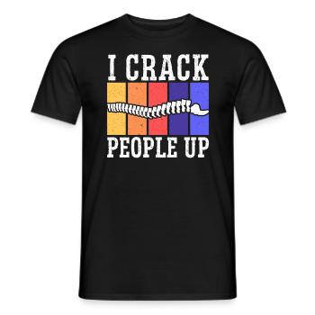 Ich knacke Leute auf Chiropraktiker Wirbelsäulenchirurg - Männer T-Shirt - Schwarz - Vorne - AI Model Male 178 light (178cm)