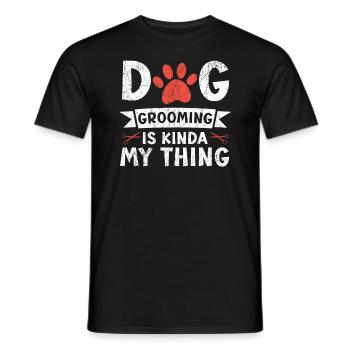 Pet Groomer Animal Stylist Fur Artist Furologist - Men's T-Shirt - black - Front - AI Model Male 178 light (178cm)