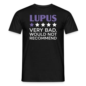 Lupus Bewusstsein Purple Ribbon Autoimmunkrankheit - Männer T-Shirt - Schwarz - Vorne - AI Model Male 178 light (178cm)