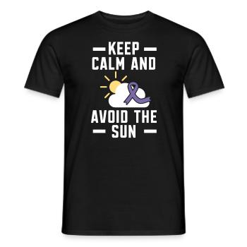 Restez calme et évitez le SLE de conscience du lupus solaire - T-shirt homme - noir - Devant - AI Model Male 178 light (178cm)