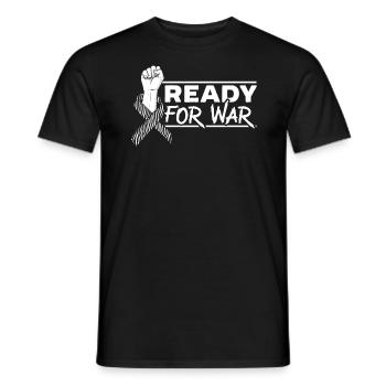 Ready For War Cancer Warrior Carcinoid Cancer - Men's T-Shirt - black - Front - AI Model Male 178 light (178cm)