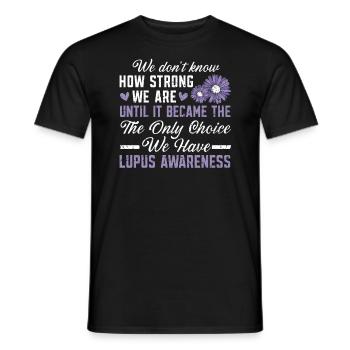 Lupus Bewusstsein Purple Ribbon Autoimmunkrankheit - Männer T-Shirt - Schwarz - Vorne - AI Model Male 178 light (178cm)