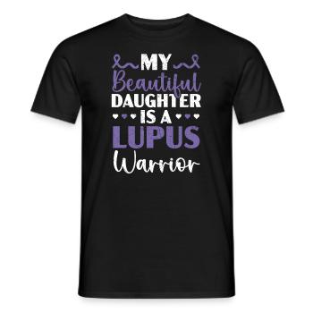 Meine Tochter ist ein Lupus-Krieger Lupus-Bewusstsein - Männer T-Shirt - Schwarz - Vorne - AI Model Male 178 light (178cm)