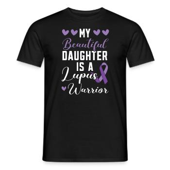 Meine Tochter ist ein Lupus-Krieger Lupus-Bewusstsein - Männer T-Shirt - Schwarz - Vorne - AI Model Male 178 light (178cm)
