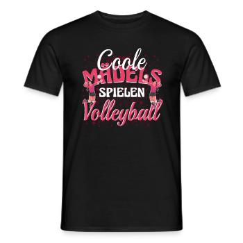 Volleyballerin Coole Mädchen spielen Volleyball - Männer T-Shirt - Schwarz - Vorne - AI Model Male 178 light (178cm)