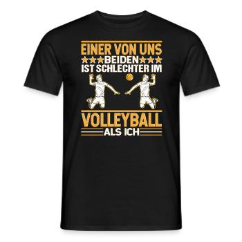 Volleyball Volleyballer Volleyballspieler - Männer T-Shirt - Schwarz - Vorne - AI Model Male 178 light (178cm)