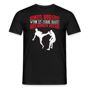 Kickboxen Kickboxer Geheult wird es wenn es stark - Männer T-Shirt - Schwarz - Vorne - AI Model Male 178 light (178cm)