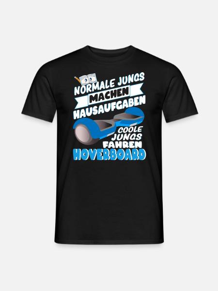Hoverboard Coole Jungs fahren Hoverboard - Männer T-Shirt - Schwarz