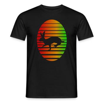 Hase - Männer T-Shirt - Schwarz - Vorne - AI Model Male 178 light (178cm)