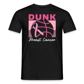 Dunk Breast Cancer Basketball Player Breast Cancer - Men's T-Shirt - black - Front - AI Model Male 178 light (178cm)