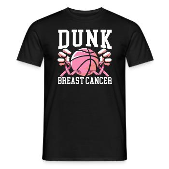 Dunk Breast Cancer Basketball Player Breast Cancer - Men's T-Shirt - black - Front - AI Model Male 178 light (178cm)