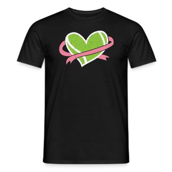 Tennis Player Breast Cancer Racquet Sports - Men's T-Shirt - black - Front - AI Model Male 178 light (178cm)