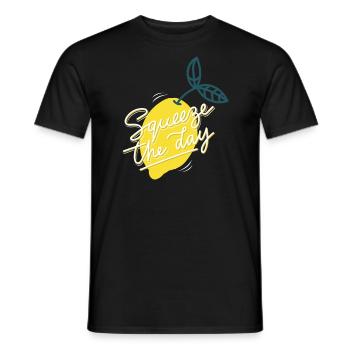 Squeeze The Day LemonAde - Men's T-Shirt - black - Front - AI Model Male 178 light (178cm)