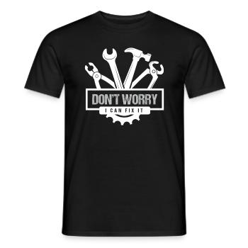 Dont Worry I Can Fix It Craftsman - Men's T-Shirt - black - Front - AI Model Male 178 light (178cm)