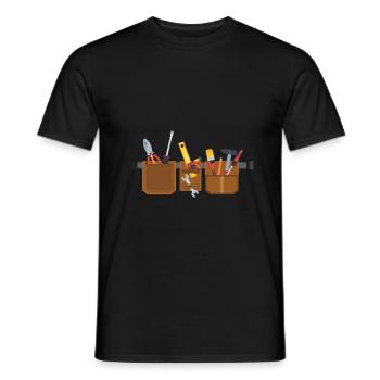 Tool Belt Craftsmen DO-IT-YOURSELFers - Men's T-Shirt - black - Front - AI Model Male 178 light (178cm)