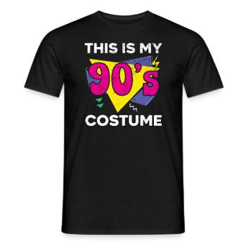 90's Vibe 1990 Vintage Nineties This Is My 90's - Men's T-Shirt - black - Front - AI Model Male 178 light (178cm)