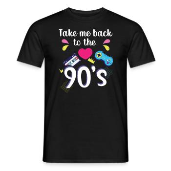 Ramenez-moi à la fête des années 90 1990 1990 - T-shirt homme - noir - Devant - AI Model Male 178 light (178cm)