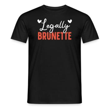 Legally Brünette Braune Haare Mode Blonde Haare - Männer T-Shirt - Schwarz - Vorne - AI Model Male 178 light (178cm)