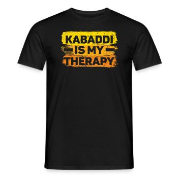 Kabaddi Is My Therapy Indian Team Sport Raider - Men's T-Shirt - black - Front - AI Model Male 178 light (178cm)