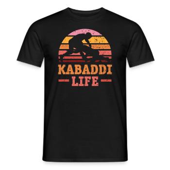 Kabaddi Life Indian Game Team Sport Raider - Men's T-Shirt - black - Front - AI Model Male 178 light (178cm)