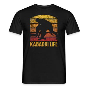 Kabaddi Life Indian Game Team Sport Raider - Men's T-Shirt - black - Front - AI Model Male 178 light (178cm)